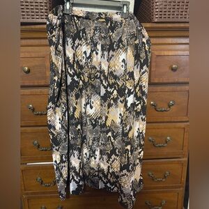 Jennifer Lopez snakeskin pleated midi a-line skirt 2XL